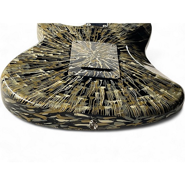 Used Fender Splattercaster Stratocaster BLACK GOLD SPLATTER Solid Body Electric Guitar