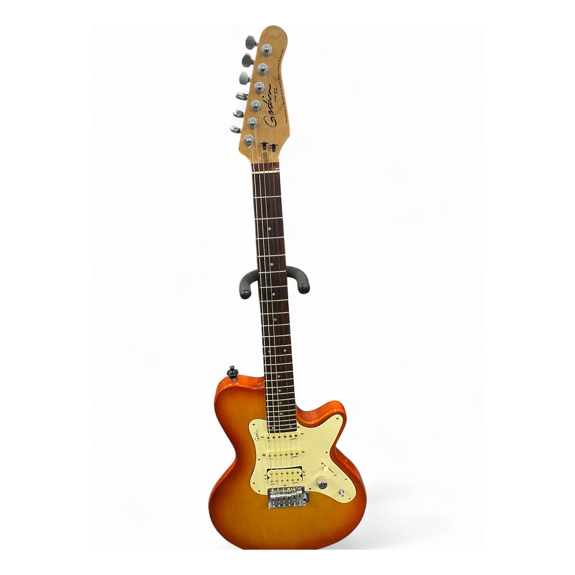 Used Godin SD24 2 Tone Sunburst Solid Body Electric Guitar 2