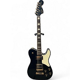 Used Squier Limited Edition Paranormal Troublemaker Telecaster Deluxe Black and Gold Solid Body Electric Guitar