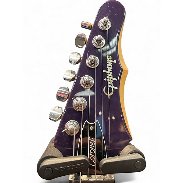 Used Epiphone coronet Trans Purple Solid Body Electric Guitar