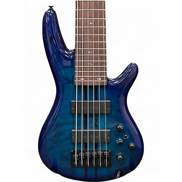 Used 2022 Ibanez ANB306 Adam Nitti SP Trans Blue Electric Bass Guitar