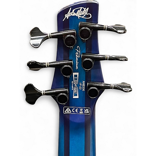 Used 2022 Ibanez ANB306 Adam Nitti SP Trans Blue Electric Bass Guitar