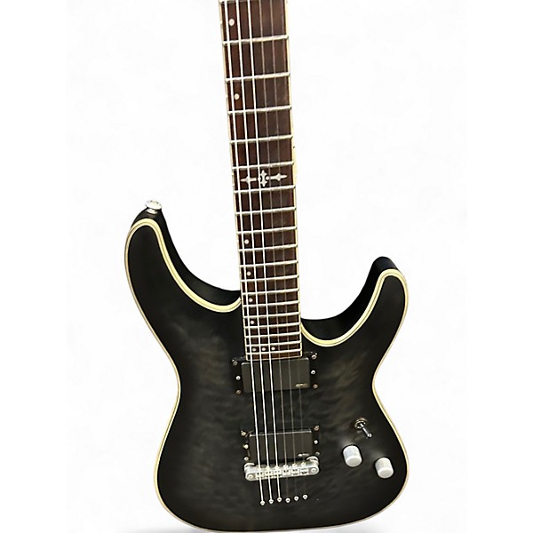 Used Schecter Guitar Research C1 Platinum Black Solid Body Electric Guitar