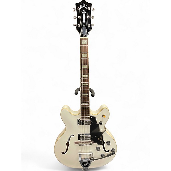 Used Guild Starfire V Snow Crest White Hollow Body Electric Guitar