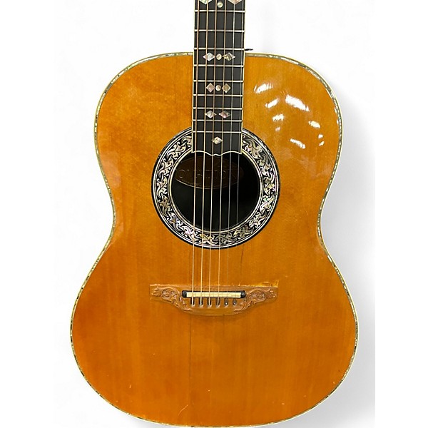 Vintage 1977 Ovation 1619-4 Natural Acoustic Electric Guitar