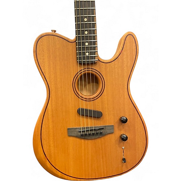 Used Fender American Acoustasonic Stratocaster Mahogany Acoustic Electric Guitar