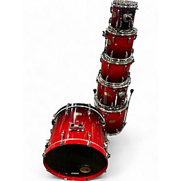 Used Pearl 6 Piece SESSION CUSTOM Cranberry Fade Drum Kit