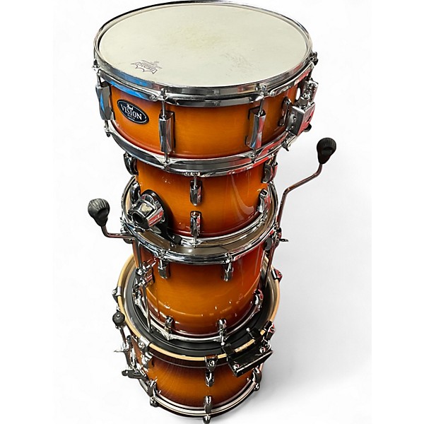 Used Pearl 4 Piece Vision 2 Tone Sunburst Drum Kit