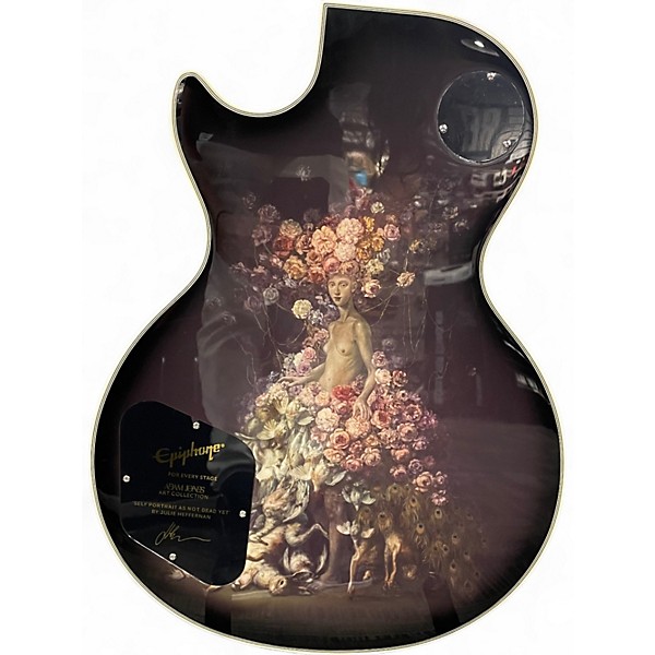 Used Epiphone Adam Jones Les Paul Custom Art Collection Antique Silverburst Solid Body Electric Guitar