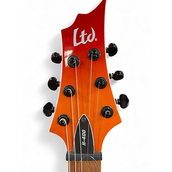 Used ESP H400 Orange Solid Body Electric Guitar