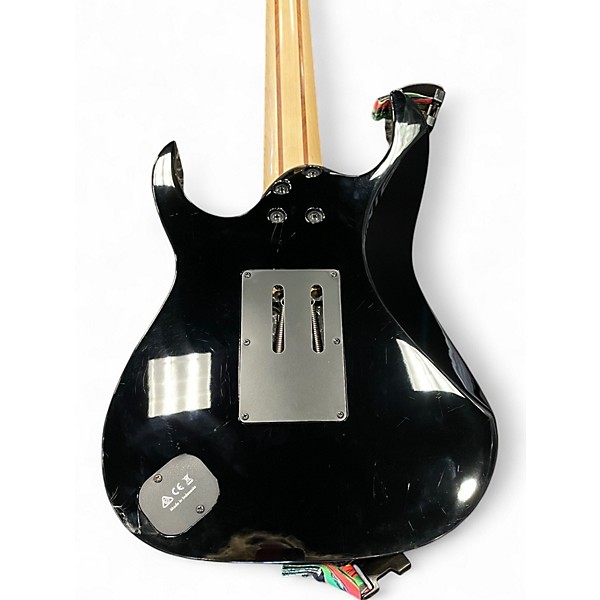 Used Ibanez Premium UV7 Black and Green Solid Body Electric Guitar