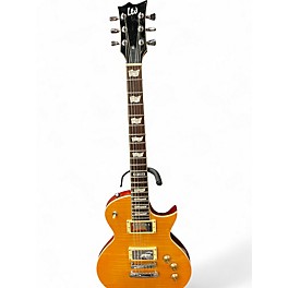 Used ESP LTD EC256FM TRANS YELLOW Solid Body Electric Guitar