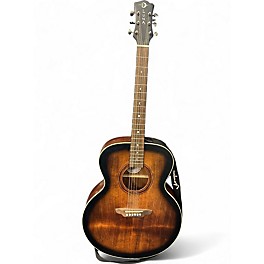 Used Luna ART V JE Distressed Natural Acoustic Guitar