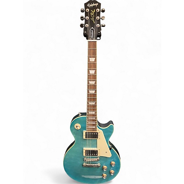 Used Epiphone Les Paul Standard Trans Blue Solid Body Electric Guitar