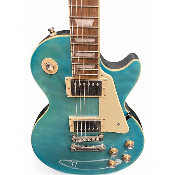 Used Epiphone Les Paul Standard Trans Blue Solid Body Electric Guitar