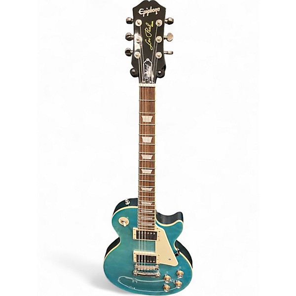 Used Epiphone Les Paul Standard Trans Blue Solid Body Electric Guitar