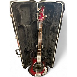 Used Ernie Ball Music Man Stingray HH 4 String Black Cherry Electric Bass Guitar