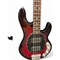 Used Ernie Ball Music Man Stingray HH 4 String Black Cherry Electric Bass Guitar