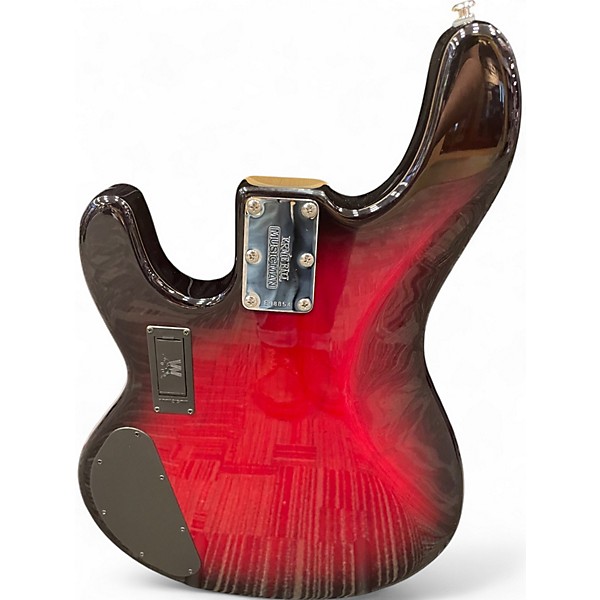 Used Ernie Ball Music Man Stingray HH 4 String Black Cherry Electric Bass Guitar