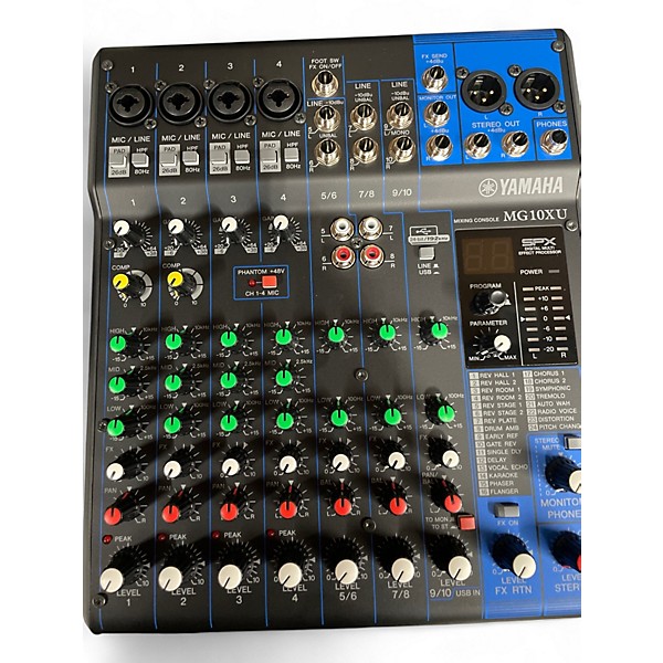 Used Yamaha MG10XU 10 Channel Mixer with Effects Unpowered Mixer