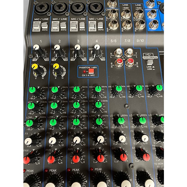 Used Yamaha MG10XU 10 Channel Mixer with Effects Unpowered Mixer