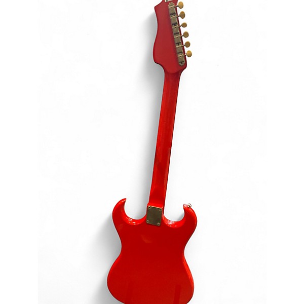 Vintage 1960s Custom Kraft 4165 Ambassador Deluxe  Fiesta Red Solid Body Electric Guitar
