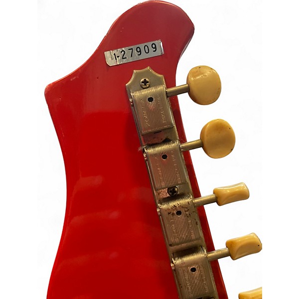 Vintage 1960s Custom Kraft 4165 Ambassador Deluxe  Fiesta Red Solid Body Electric Guitar