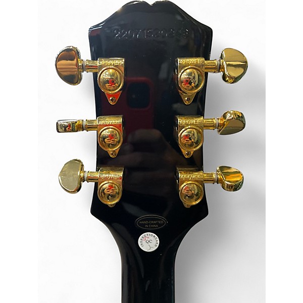Used 2020s Epiphone Les Paul Custom Blackback Pro Antique Ivory Solid Body Electric Guitar