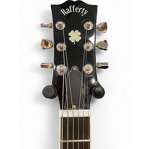 Used Rafferty LP SINGLECUT WHITE WITH RINGS Solid Body Electric Guitar