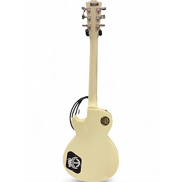 Used Rafferty LP SINGLECUT WHITE WITH RINGS Solid Body Electric Guitar