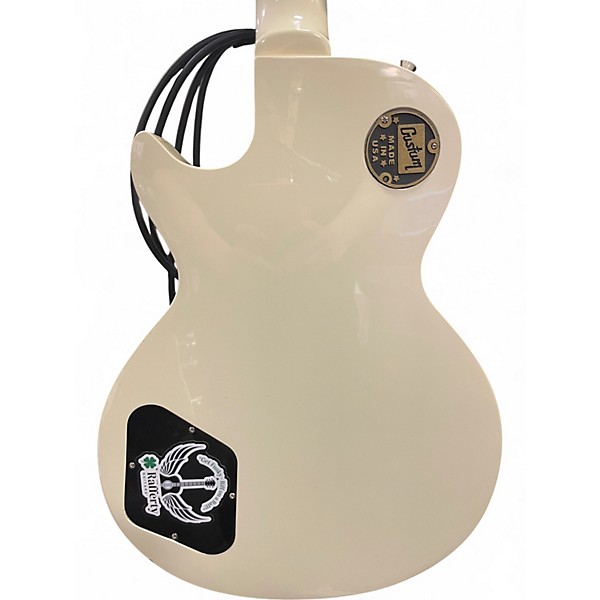 Used Rafferty LP SINGLECUT WHITE WITH RINGS Solid Body Electric Guitar