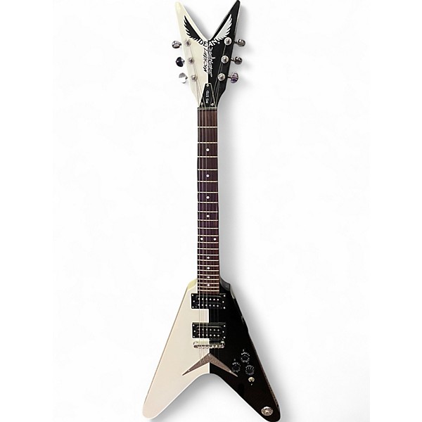 Used Dean ms std Black and White Solid Body Electric Guitar,Specials : American Fashion Style Bags On Sale