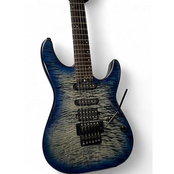 Used Schecter Guitar Research Sun Valley Super Shedder Blue Solid Body Electric Guitar