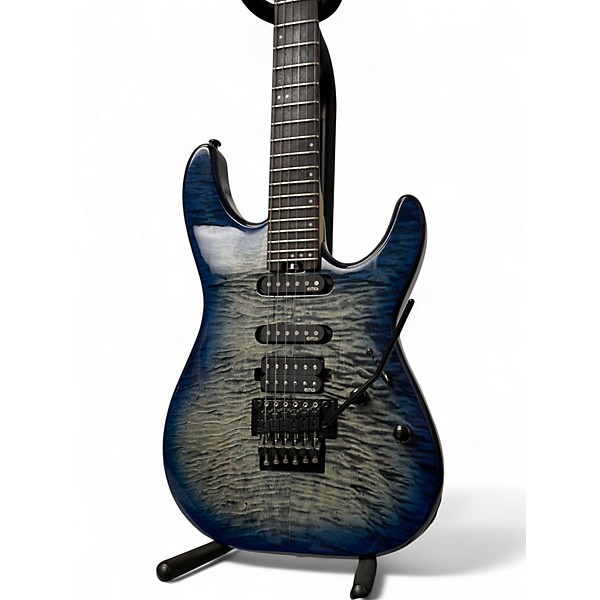 Used Schecter Guitar Research Sun Valley Super Shedder Blue Solid Body Electric Guitar