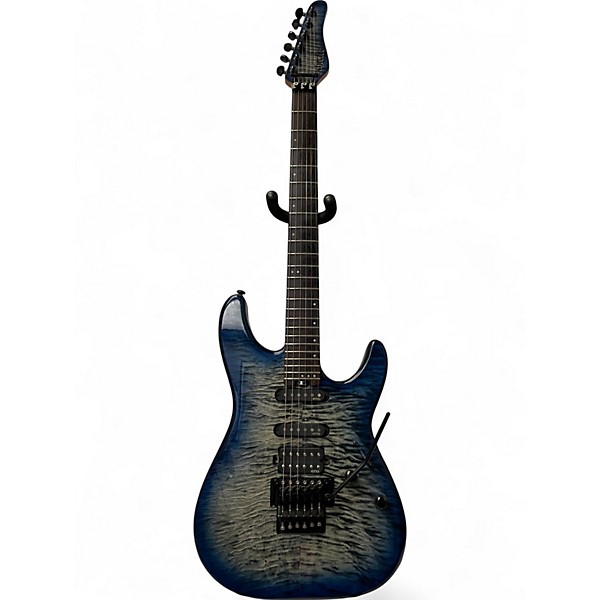 Used Schecter Guitar Research Sun Valley Super Shedder Blue Solid Body Electric Guitar