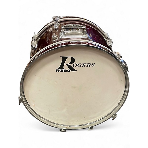 Used Rogers 4 Piece R380 Burgundy Drum Kit