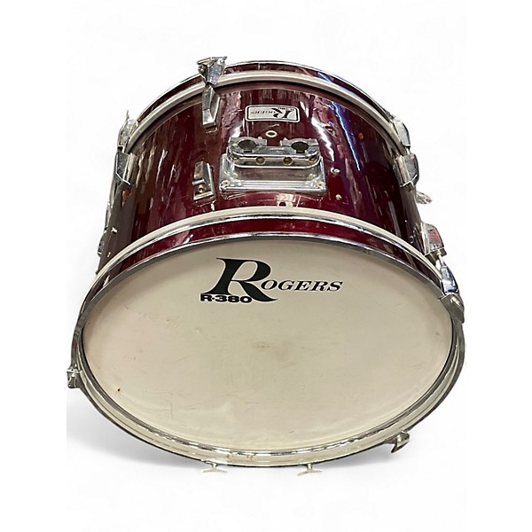 Used Rogers 4 Piece R380 Burgundy Drum Kit