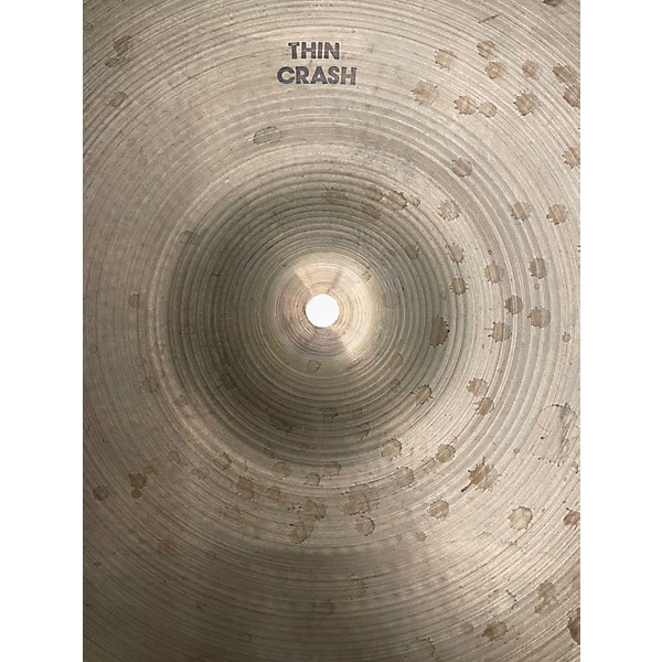 Vintage 1970s Zildjian 18in Thin Crash Cymbal