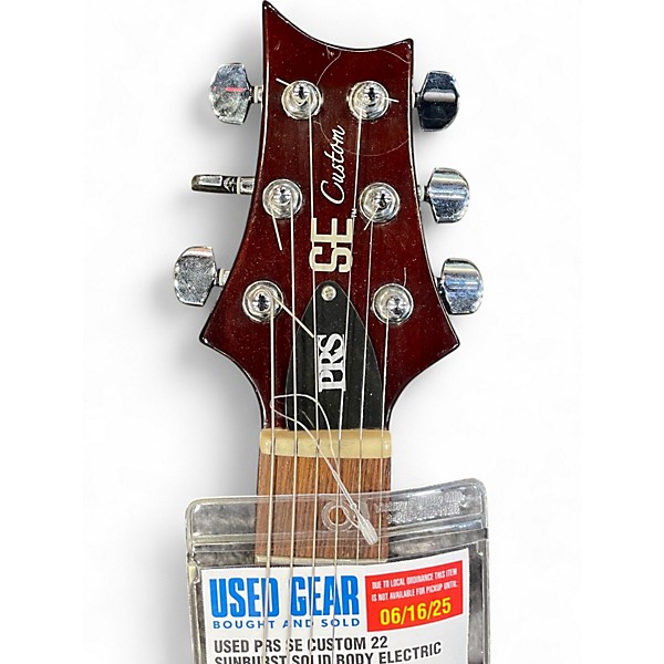 Used PRS SE Custom 22 Sunburst Solid Body Electric Guitar