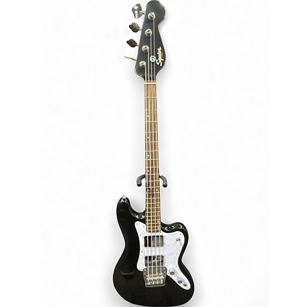 Used Squier PARANORMAL RASCAL JAGUAR BASS Black and White Electric Bass Guitar