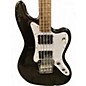 Used Squier PARANORMAL RASCAL JAGUAR BASS Black and White Electric Bass Guitar