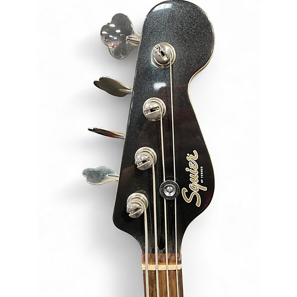 Used Squier PARANORMAL RASCAL JAGUAR BASS Black and White Electric Bass Guitar