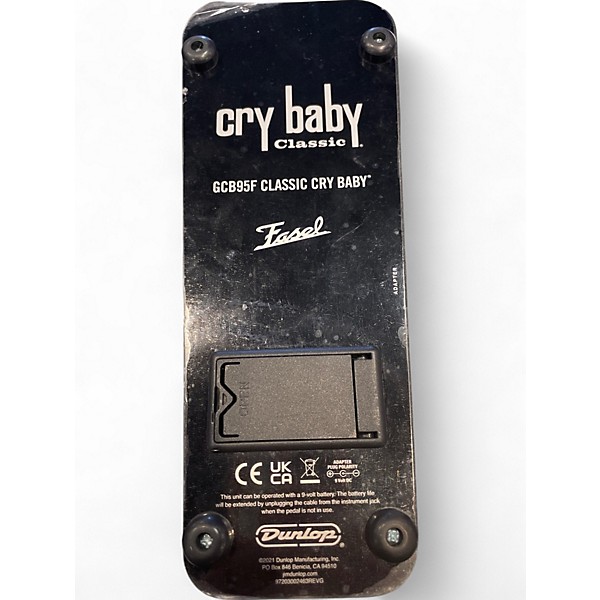Used Dunlop GCB95F Crybaby Classic Wah With Fasel Inductor Effect Pedal
