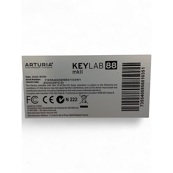Used Arturia Keylab MKII 88 Key MIDI Controller