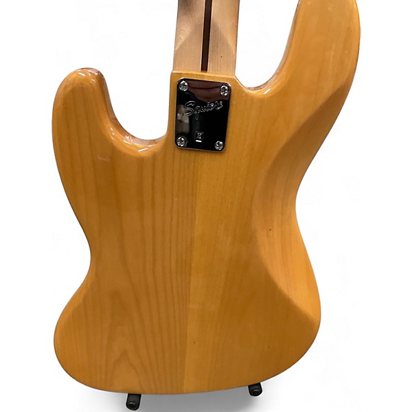 Used Squier Jazz Bass Natural Electric Bass Guitar