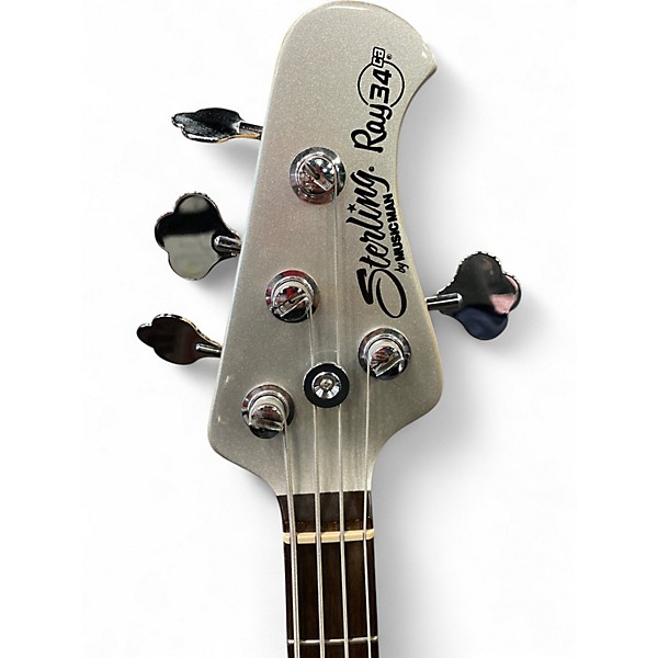 Used Sterling by Music Man Ray34 CA Silver Electric Bass Guitar