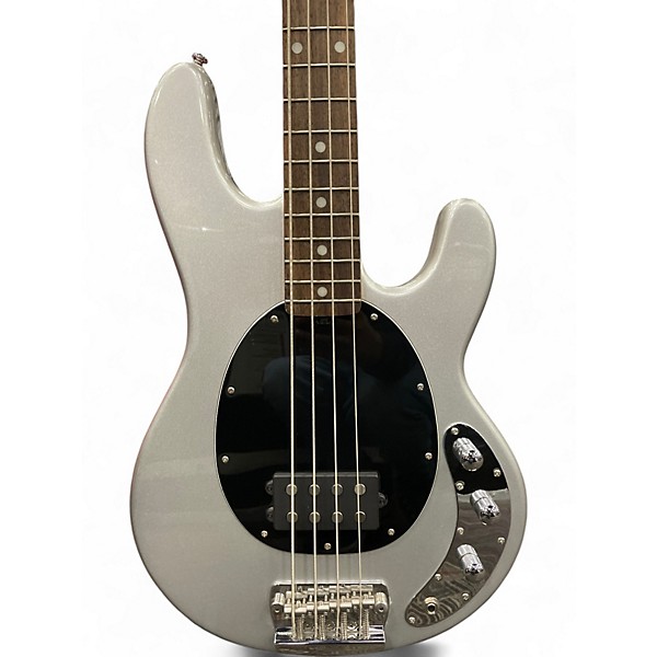 Used Sterling by Music Man Ray34 CA Silver Electric Bass Guitar