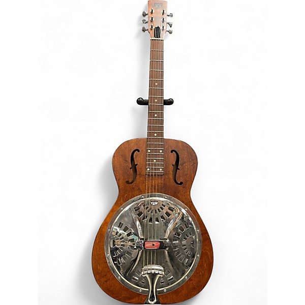 Used Original Hound Dog Round Neck Resonator Natural Acoustic Guitar