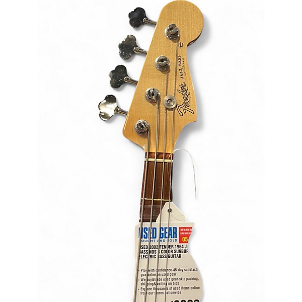 Used 2002 Fender 1964 JAZZ BASS NOS 3 Color Sunburst Electric Bass Guitar