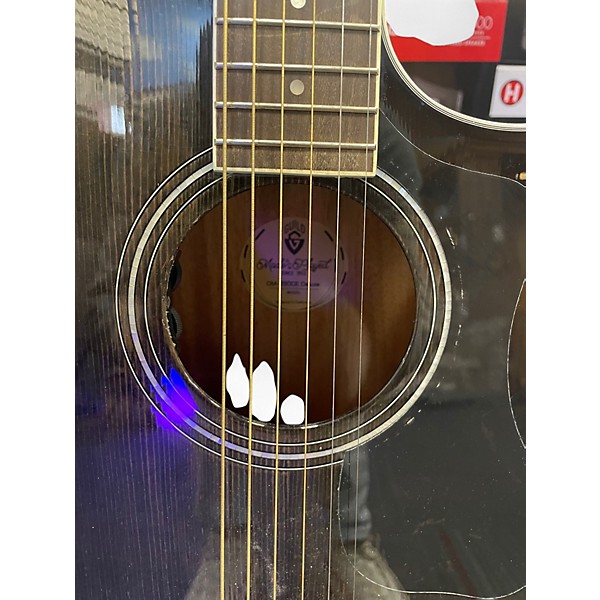 Used Guild OM260-CE DELUXE Trans Black Acoustic Electric Guitar